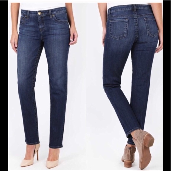 Kut Stevie Straight Leg Dark Wash Jeans 